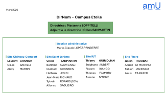 Organigramme DirNum du campus Etoile